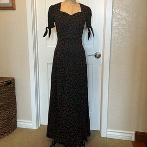 1970s Vintage floral maxi dress